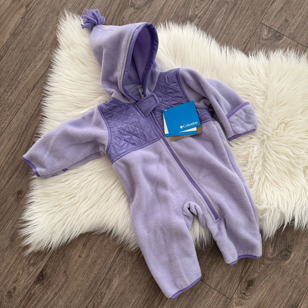 Columbia Plushy Princess Infant Fleece Bunting, Size 6-9M, Purple